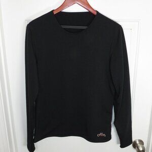 Hot Chillys Black Thermal Long Sleeve Base Layer Men Size Medium Made in USA